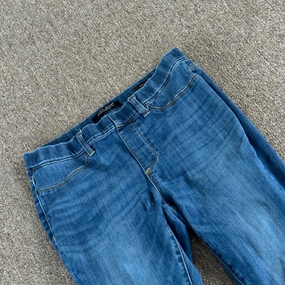 Judy Blue‎ Skinny Pull On Distressed Jeans Medium Wash JB88255 MD Womens 13/31